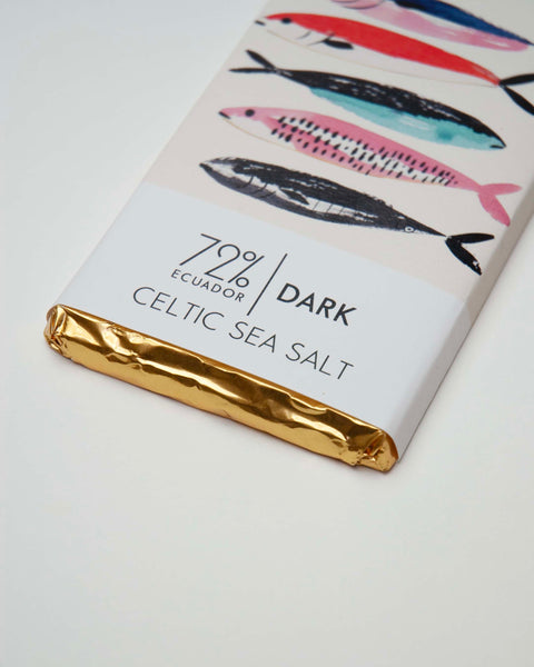 Celtic Sea Salt Dark Chocolate Bar - 72% Ecuadorian