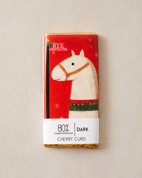 Cherry Curd Dark Chocolate Bar - 80% Cameroonian