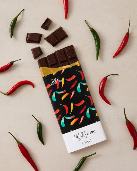 Chilli Dark Chocolate Bar - 64.5% Peruvian