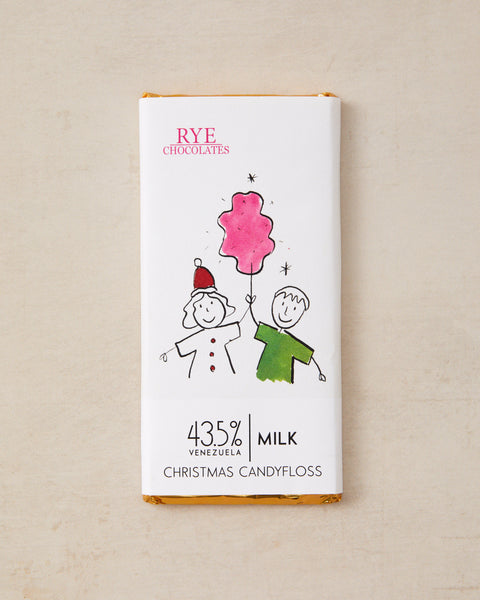 Christmas Candyfloss Milk Chocolate Bar - 43.5% Venezuelan