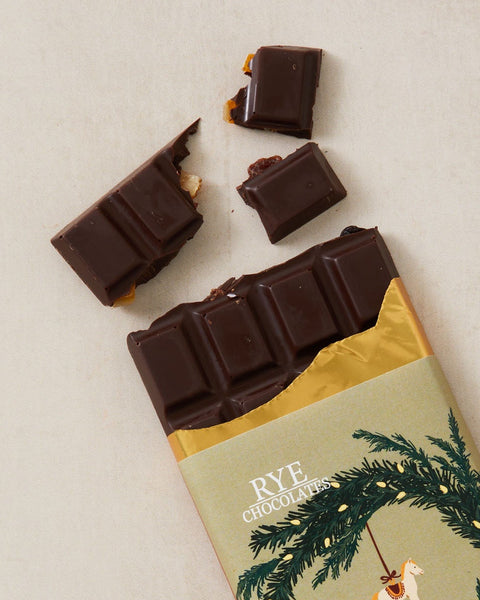 Christmas Pudding Dark Chocolate Bar - 72% Ecuadorian