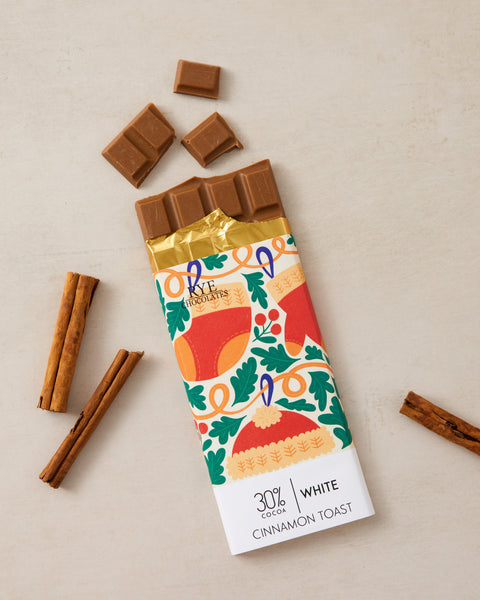 Cinnamon Toast Amber White Chocolate Bar - 30% cocoa