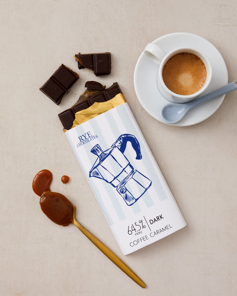 Coffee Caramel Dark Chocolate Bar - 64.5% Peruvian
