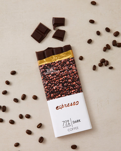 Coffee Dark Chocolate Bar - 72% Ecuadorian