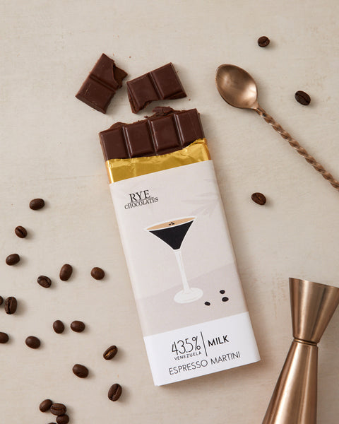 Espresso Martini Chocolate Bar - 43.5% Venezuelan Milk Chocolate