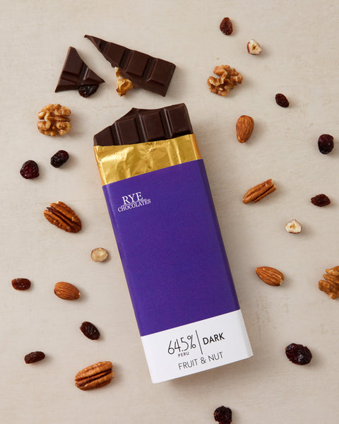 Fruit & Nut Dark Chocolate Bar - 64.5% Peruvian