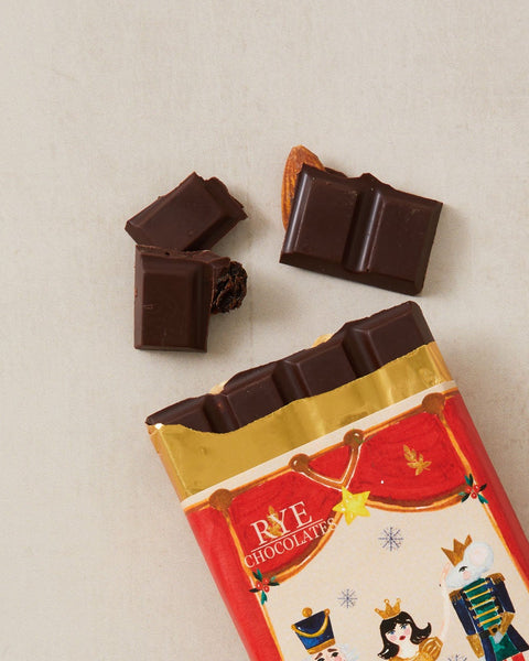 Fruit & Nut Dark Chocolate Bar - 64.5% Peruvian | festive wrapper