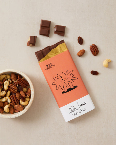 Fruit & Nut Milk Chocolate Bar - 45% Cameroonian