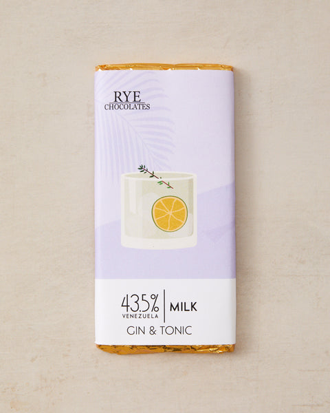 Gin & Tonic Milk Chocolate Bar - 43.5% Venezuelan