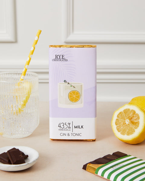 Gin & Tonic Milk Chocolate Bar - 43.5% Venezuelan