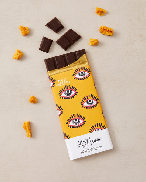 Honeycomb Dark Chocolate Bar - 64.5% Peruvian