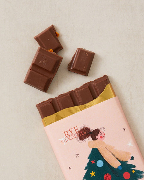 Honeycomb Milk Chocolate Bar - 45% Cameroonian | festive wrapper