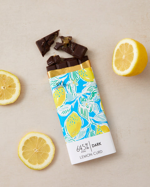 Lemon Curd Dark Chocolate Bar - 64.5% Peruvian