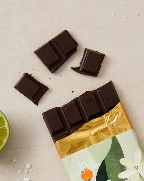 Lime & Sea Salt Dark Chocolate Bar - 80% Cameroonian