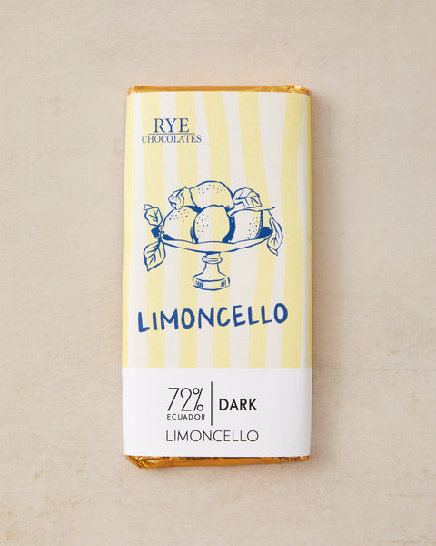 Limoncello Dark Chocolate Bar - 72% Ecuadorian