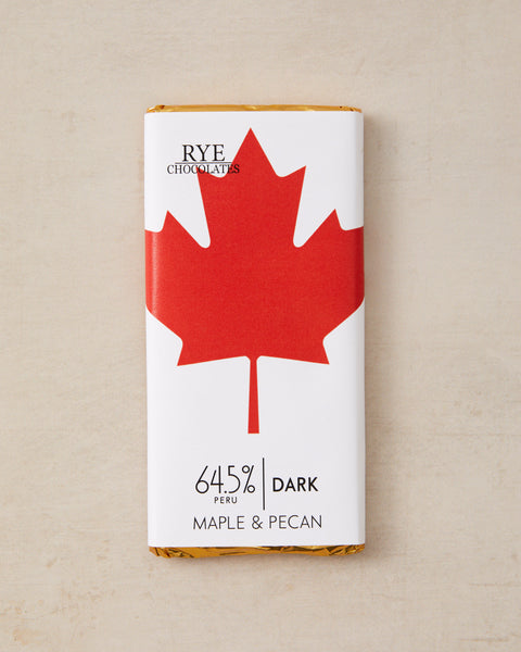 Maple & Pecan Dark Chocolate Bar - 64.5% Peruvian