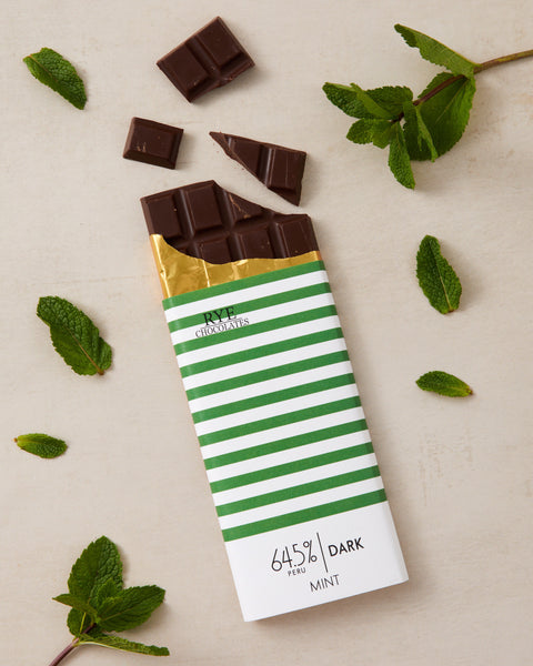 Mint Dark Chocolate Bar - 64.5% Peruvian