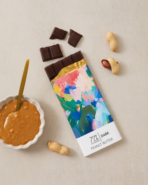Peanut Butter Dark Chocolate Bar - 72% Ecuadorian