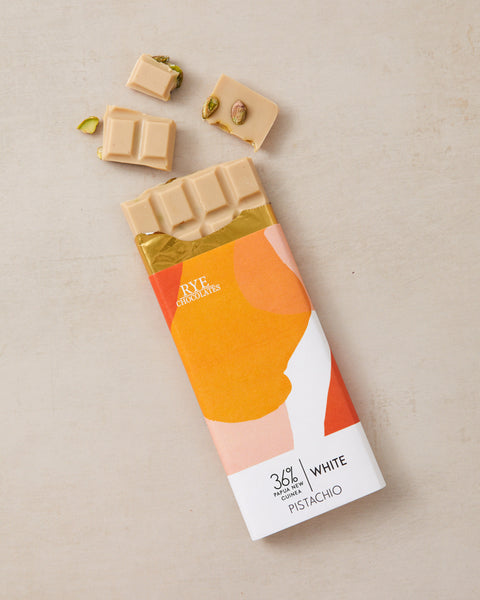 Pistachio White Chocolate Bar - 36% Papua New Guinea
