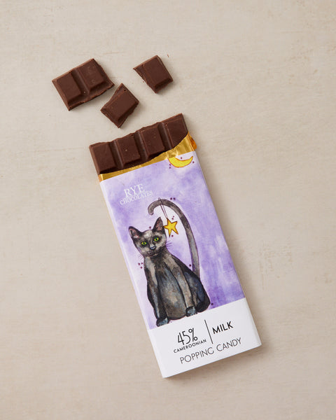 Popping Candy Milk Chocolate Bar - 45% Cameroonian