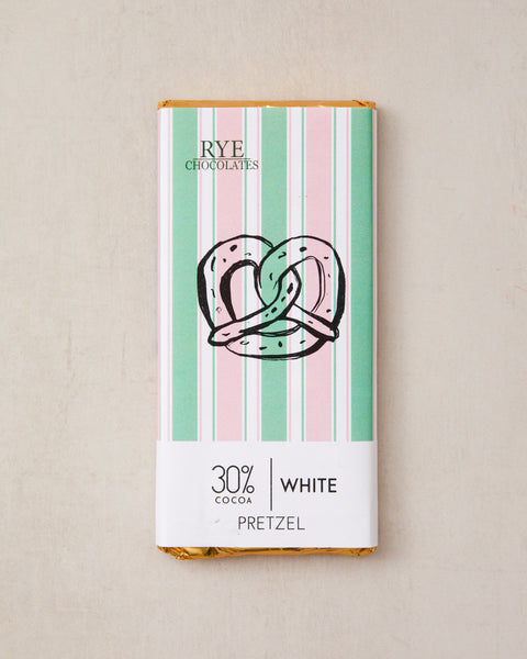 Pretzel Amber White Chocolate Bar - 30% cocoa
