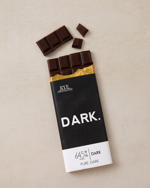 Pure Dark Chocolate Bar - 64.5% Peruvian