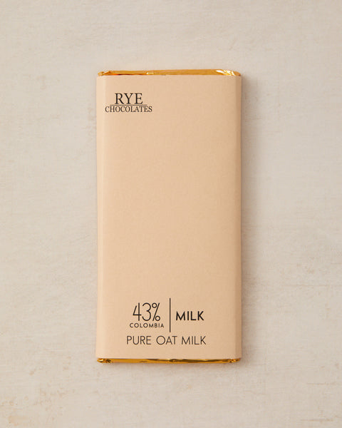 Pure Oat Milk Chocolate Bar - 43% Colombian Milk Chocolate