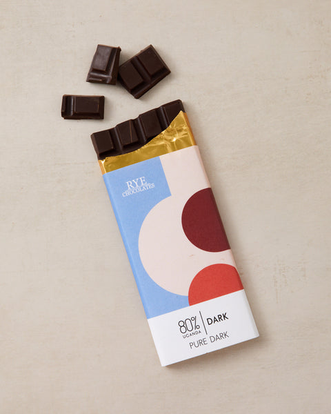 Pure (Very) Dark Chocolate Bar - 80% Ugandan