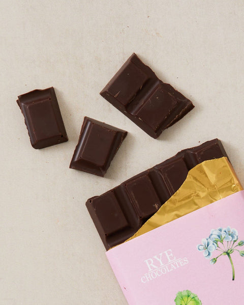 Rose Geranium Dark Chocolate Bar - 72% Ecuadorian