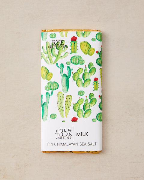 Pink Himalayan Sea Salt Milk Chocolate Bar - 43.5% Venezuelan