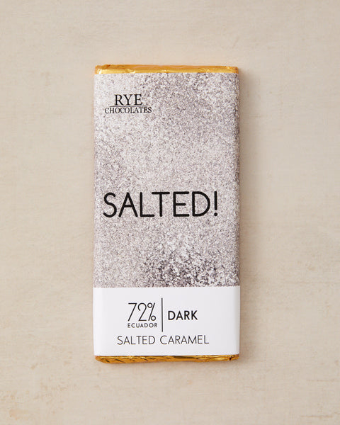 Salted Caramel Dark Chocolate Bar - 72% Ecuadorian