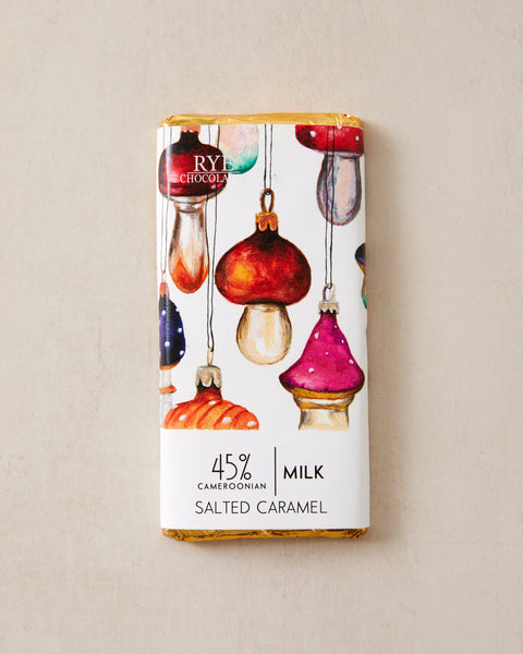 Salted Caramel Milk Chocolate Bar - 45% Cameroonian | festive wrapper