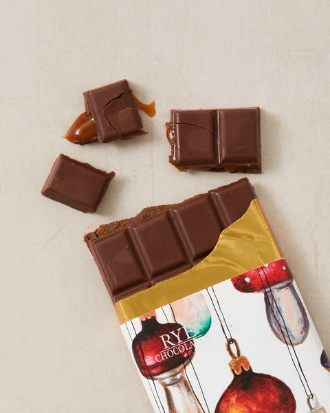 Salted Caramel Milk Chocolate Bar - 45% Cameroonian | festive wrapper