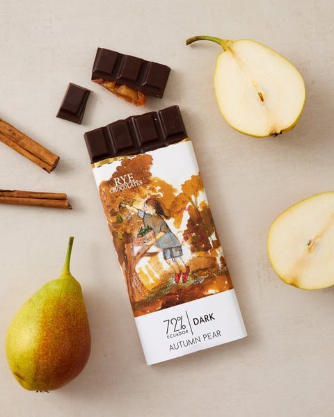 Autumn Pear Dark Chocolate Bar - 72% Ecuadorian