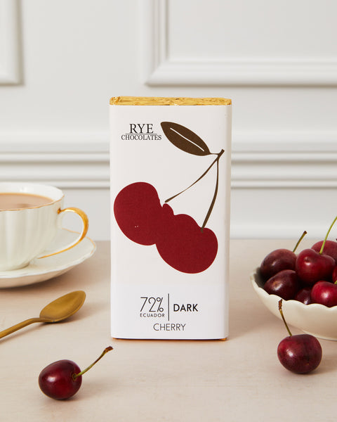 Cherry Dark Chocolate Bar - 72% Ecuadorian