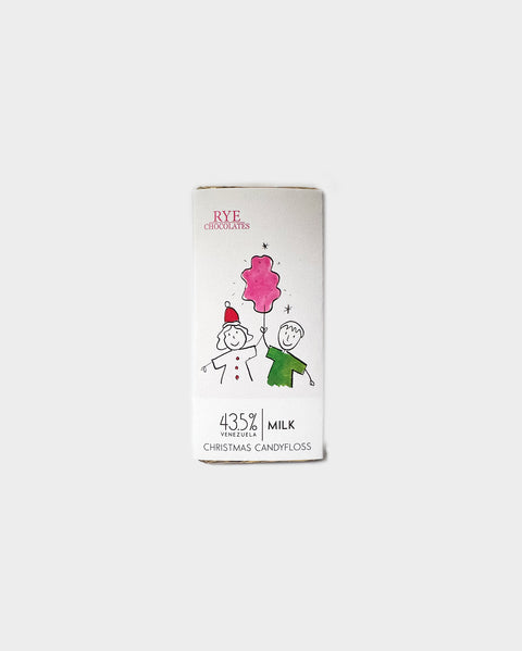 Christmas Candyfloss Milk Chocolate Bar - 43.5% Venezuelan