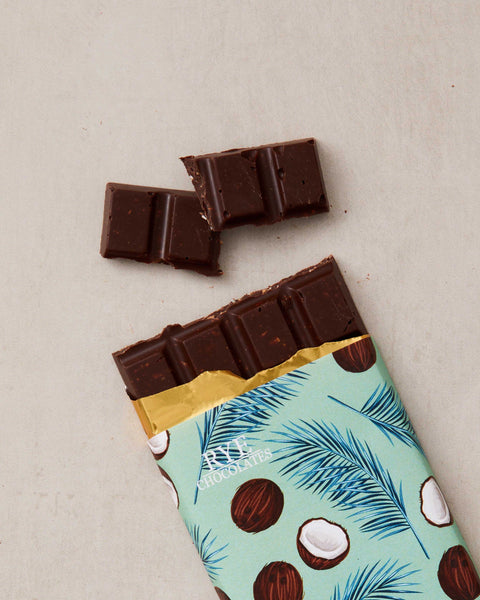 Coconut & Almond Dark Chocolate Bar - 72% Ecuadorian