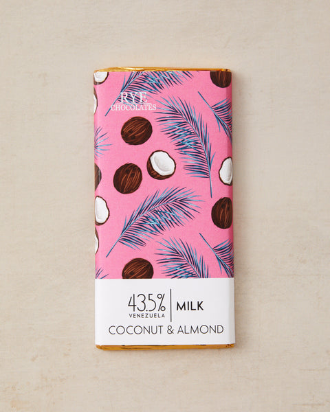 Coconut & Almond Milk Chocolate Bar - 43.5% Venezuelan