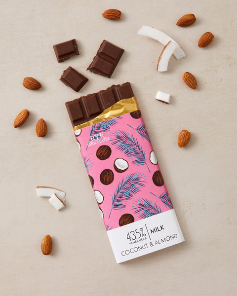 Coconut & Almond Milk Chocolate Bar - 43.5% Venezuelan