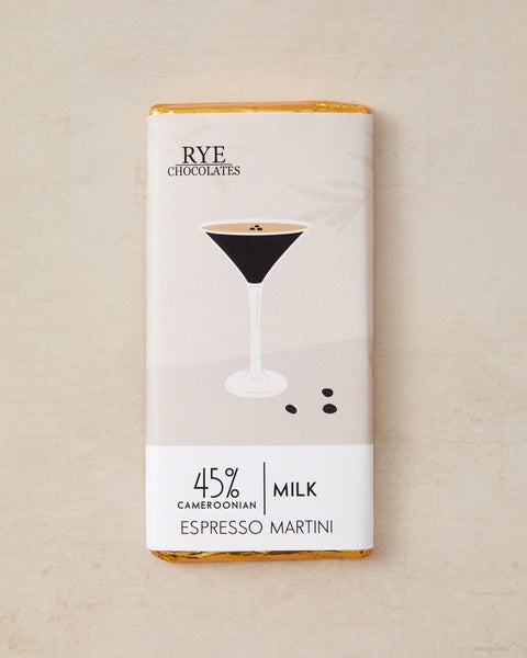 Espresso Martini Chocolate Bar - 45% Cameroonian Milk Chocolate
