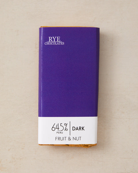 Fruit & Nut Dark Chocolate Bar - 64.5% Peruvian