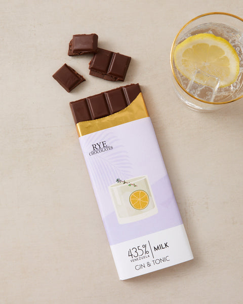 Gin & Tonic Milk Chocolate Bar - 43.5% Venezuelan