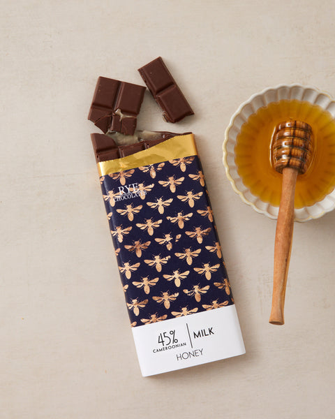 Honey Milk Chocolate Bar - 45% Cameroonian