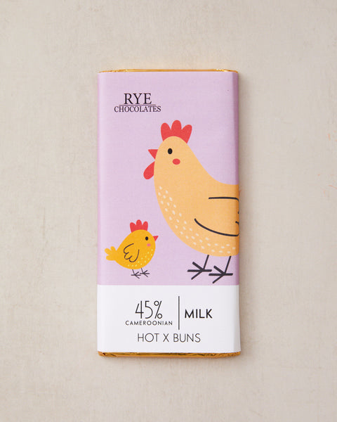 Hot x Buns Milk Chocolate Bar - 45% Cameroonian