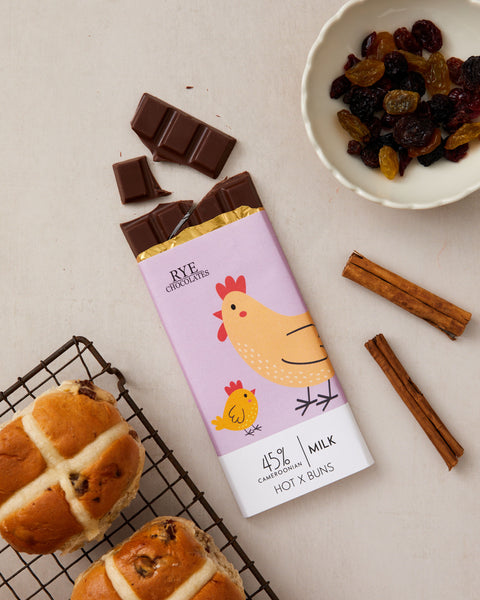 Hot x Buns Milk Chocolate Bar - 45% Cameroonian