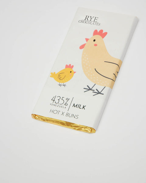 Hot x Buns Milk Chocolate Bar - 43.5% Venezuelan