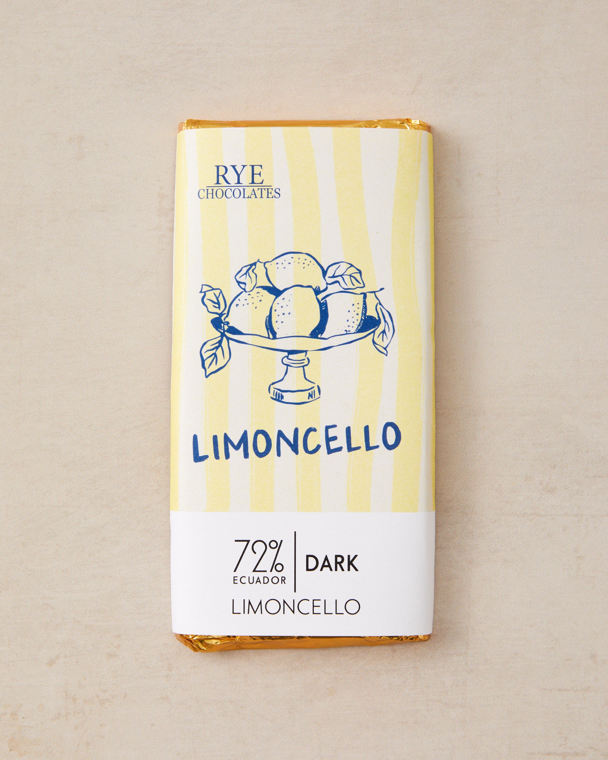 Limoncello Dark Chocolate Bar - 72% Ecuadorian – Rye Chocolates