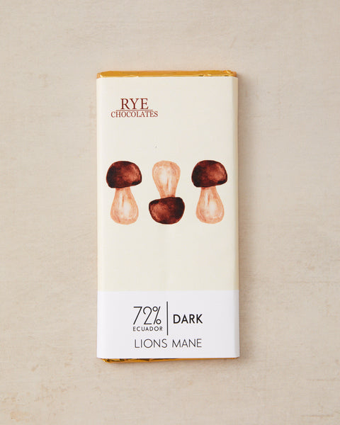Lions Mane Dark Chocolate Bar - 72% Ecuadorian