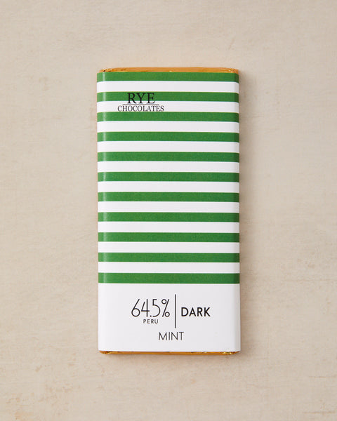 Mint Dark Chocolate Bar - 64.5% Peruvian