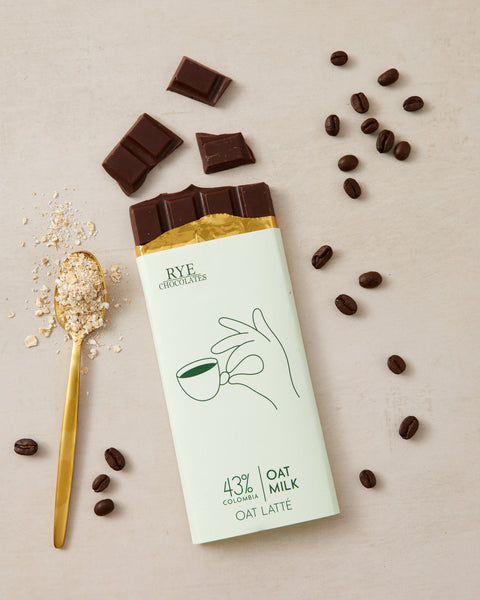 Oat Latte Oat Milk Chocolate Bar - 43% Colombian Milk Chocolate